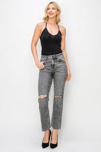 Load image into Gallery viewer, RISEN High Waist Distressed Straight Jeans
