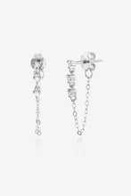 Load image into Gallery viewer, Zircon 925 Sterling Silver Chain Earrings
