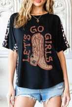 Load image into Gallery viewer, LET&#39;S GO GIRLS Round Neck Short Sleeve T-Shirt
