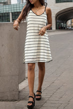 Load image into Gallery viewer, Striped Scoop Neck Mini Dress
