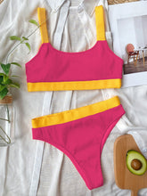Load image into Gallery viewer, Contrast Scoop Neck Wide Strap Two-Piece Swim Set
