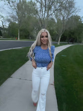 Load and play video in Gallery viewer, SneakPeak High Rise Jeans with Knee Distressing In White
