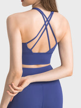 Load image into Gallery viewer, Scoop Neck Crisscross Straps Sports Bra
