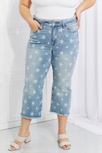 Load image into Gallery viewer, Judy Blue Full Size Parker Star Print Crop Straight Jeans
