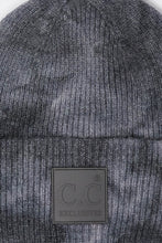 Load image into Gallery viewer, Tie-Dye Rubber Patch Beanie in Gray DIBS GRAY
