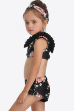 Load image into Gallery viewer, Floral Ruffled Sleeveless Two-Piece Swim Set
