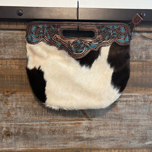 Load image into Gallery viewer, American Darling Hide Genuine Leather Hand Carved Detail Purses DIBS DARLING (TURQ or BROWN)
