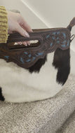 American Darling Hide Genuine Leather Hand Carved Detail Purses DIBS DARLING (TURQ or BROWN)