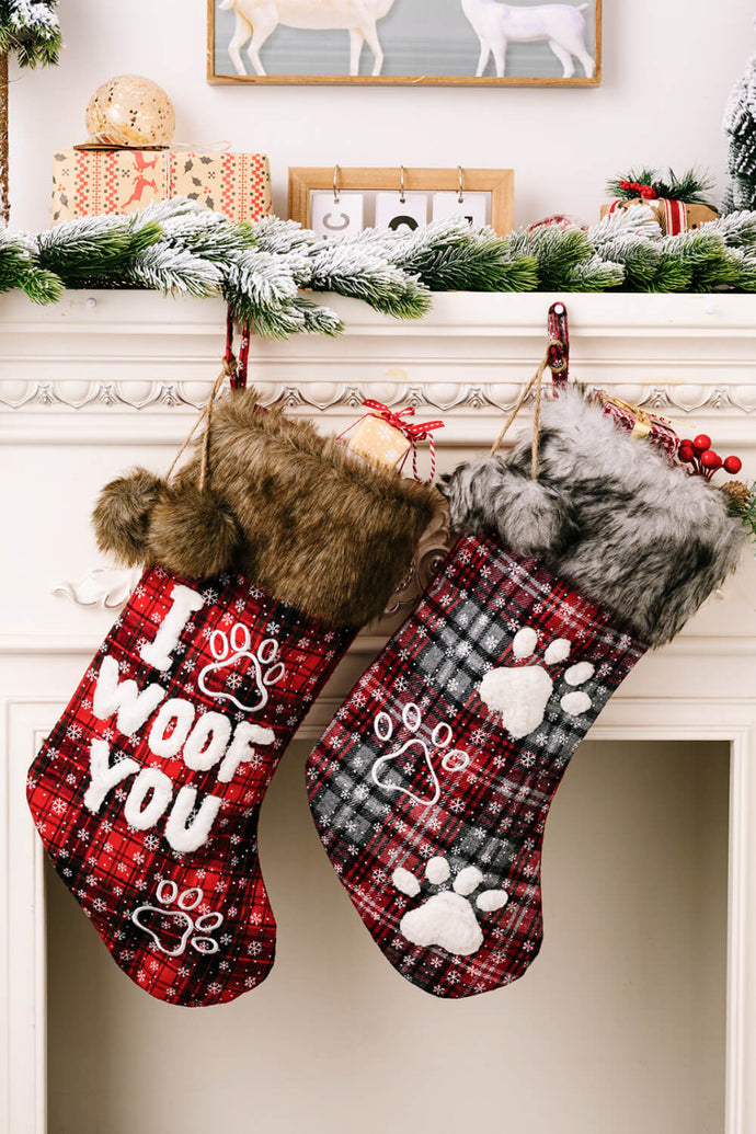 2-Pack Plush Christmas Stockings