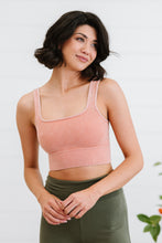 Load image into Gallery viewer, Zenana On Your A-Game Acid Wash Ribbed Cropped Cami in Ash Rose
