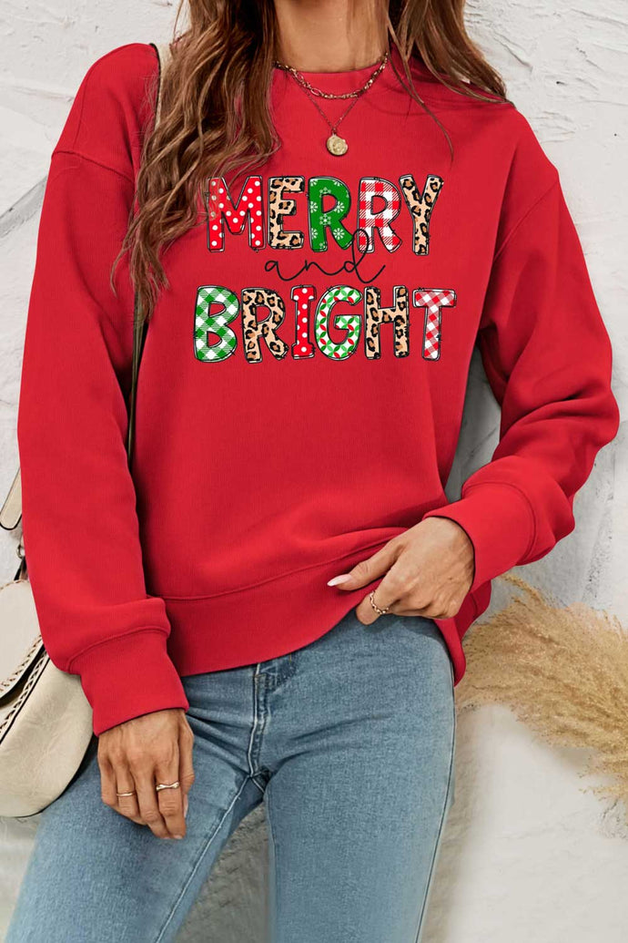 MERRY BRIGHT Graphic Sweatshirt