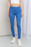 DIBS 1013 YMI Jeanswear Kate Hyper-Stretch Mid-Rise Skinny Jeans in Electric Blue