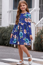 Load image into Gallery viewer, Girls Floral Long Sleeve Dress with Pockets
