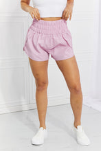 Load image into Gallery viewer, DIBS RUN Zenana Cross Country Smocked Waist Running Shorts in Pink
