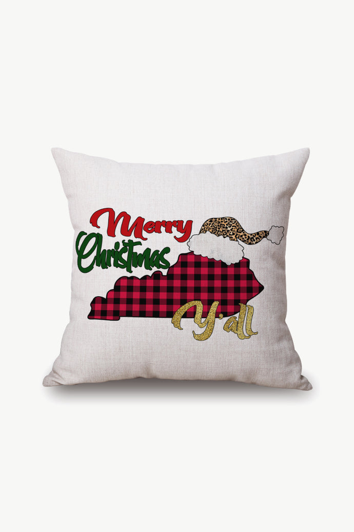 Christmas Graphic Square Decorative Throw Pillow Case