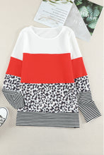 Load image into Gallery viewer, Striped Color Block Waffle Knit T-Shirt
