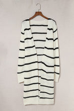 Load image into Gallery viewer, Off White &amp; Stripes Rib-Knit Duster DIBS YES
