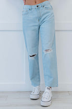 Load image into Gallery viewer, Muselooks Distressed Raw Hem Mom Jeans
