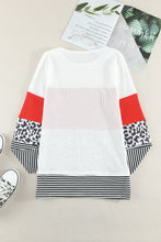Load image into Gallery viewer, Striped Color Block Waffle Knit T-Shirt
