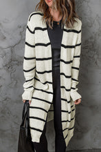 Load image into Gallery viewer, Off White &amp; Stripes Rib-Knit Duster DIBS YES
