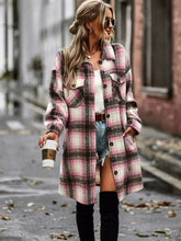 Load image into Gallery viewer, Plaid Long Shacket •4 color options DIBS SHACKET
