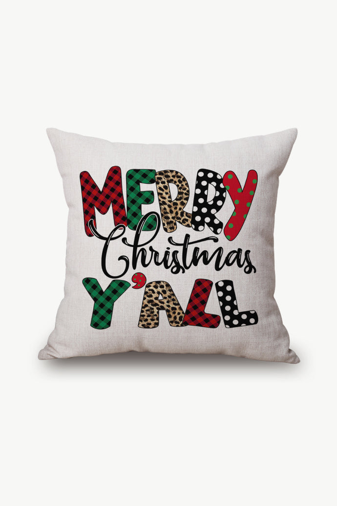 Christmas Letter Graphic Decorative Throw Pillow Case