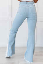 Load image into Gallery viewer, Kancan Eliza Pinstripe High-Rise Flare Jeans
