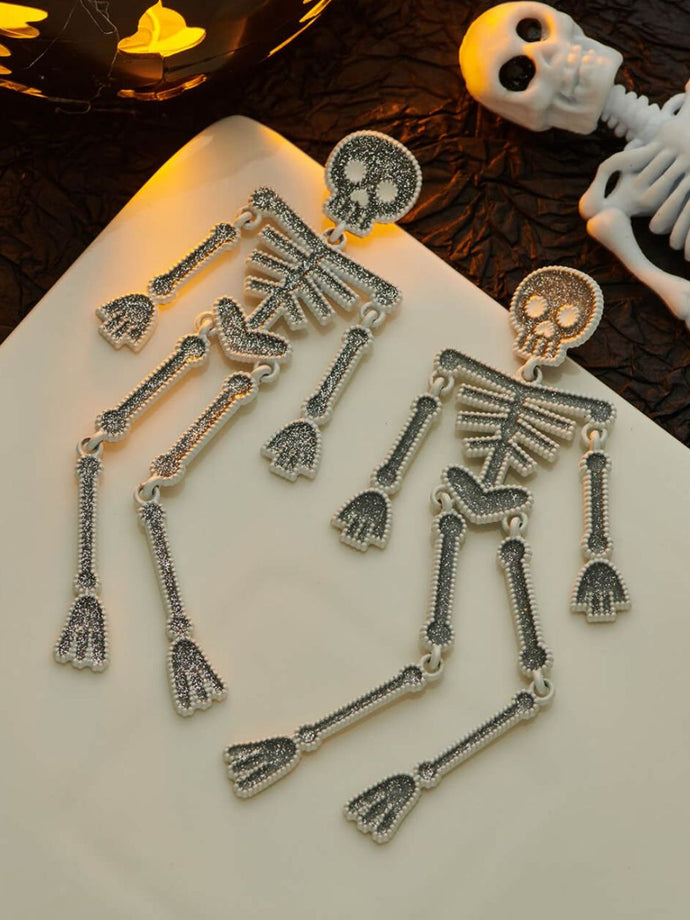 Halloween Skeleton Dangle Drop Earrings