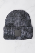 Load image into Gallery viewer, Tie-Dye Rubber Patch Beanie in Gray DIBS GRAY
