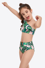 Load image into Gallery viewer, Ruffled One-Shoulder Buckle Detail Two-Piece Swim Set
