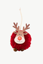 Load image into Gallery viewer, 4-Pack Christmas Sherpa Reindeer Hanging Widgets
