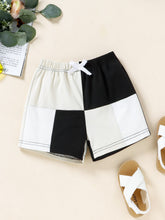 Load image into Gallery viewer, Color Block Elastic Waist Shorts
