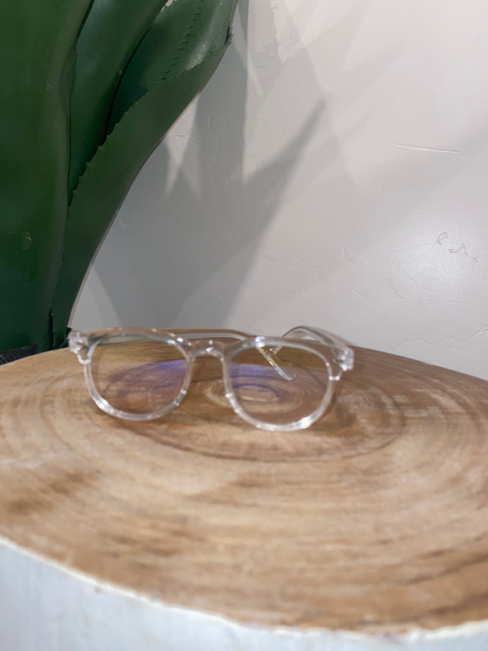 Clear Round Blue Light Glasses for Young Kids | Dibs 933