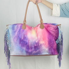 Load image into Gallery viewer, Fashion European and American tassel printed weekend bag
